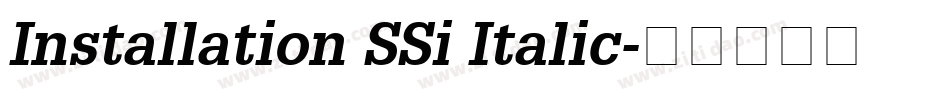 Installation SSi Italic字体转换